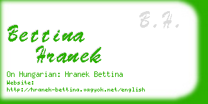 bettina hranek business card